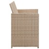 vidaXL 2-Seater Poly Rattan Patio Sofa - Weather Resistant Outdoor Furniture with Cushions - Easy to Assemble Garden Seating. - 4 of 4