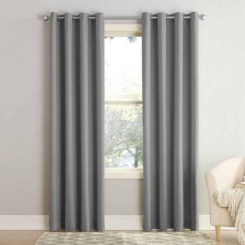 Seymour Grommet Top Room Darkening Window Curtain Panels - Sun Zero, 1 of 8