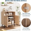 Modern Farmhouse Sideboard Buffet with Fluted Design & Metal Legs - 4 of 4