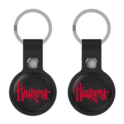 Keyscaper NCAA Big Ten Universities Insignia Black Airtag Holder 2-Pack