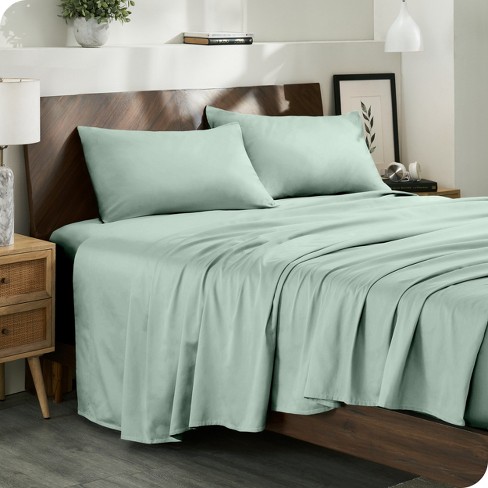 400 Thread Count Organic Cotton Sateen Willow 4 Piece Full Bed Sheet Set By Bare  Home : Target