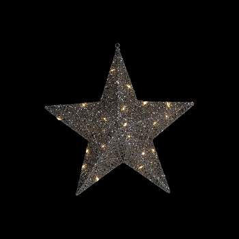 Northlight 18" LED Lighted Silver Hanging Star Outdoor Christmas Decoration