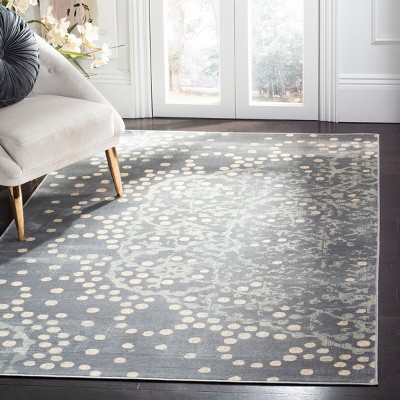 Celestial Splendor Hand-Knotted Viscose Area Rug in Gray