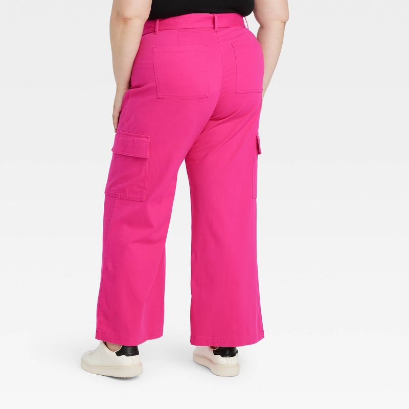 Women's High-Rise Wide Leg Cargo Pants - Ava & Viv™, 2 of 4
