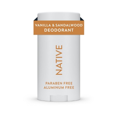 Native Deodorant for Men & Women - Vanilla & Sandalwood - Aluminum Free - 2.65oz