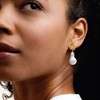 Ross-Simons 6-12mm Cultured Baroque Pearl Leaf Drop Earrings in 18kt Gold Over Sterling - 2 of 3