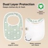 KeaBabies 8pk Organic Baby Bibs for Boy, Baby Drool Bib for Baby Boys and Girls, Newborn Teething Bibs - 3 of 4