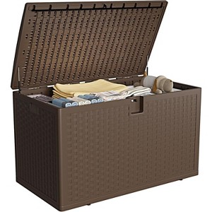 120/130 Gallon Outdoor Storage Box, Deck Box Resin for Package Delivery, Outdoor Storage Boxes Deck Storage Boxes for Patio Furniture, Garden, Tool - 1 of 4