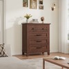 4 Dresser for Bedroom, 34.8" Tall Drawer Dresser with Storage Freestanding, Wooden Closet Storage Chest for Living Room, Bedroom, Office - 4 of 4
