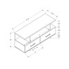 48" Contemporary Laminate TV Stand TV Console with Spacious Storage Drawers and Open Shelves for Living Room - 3 of 4