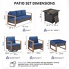 Buenhomino Patio Furniture Set with Fire Pit Table, 30'' 50,000 BTU Flame Comfortable 8 Pieces Wicker Rattan Outdoor Furniture Set w/Soft Cushion - 2 of 4