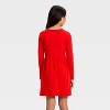 Girls' Long Sleeve Printed Knit Dress - Cat & Jack™ - 2 of 3