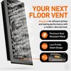 Home Intuition Victorian Floor Vent Cover 4X10 Inch  with Mesh Cover Trap Heat and Air Walkable Metal Floor Vent for HVAC Duct, Dark Grey - 3 of 4