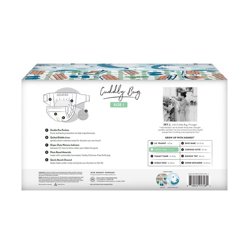 The Honest Company Disposable Diapers - Snow Much Fun & Sled Up - (Select Size and Count), 6 of 7
