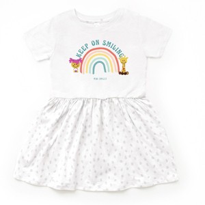 The Juniper Shop Mini Smiley Keep On Smiling Rainbow Toddler Dress - 1 of 4