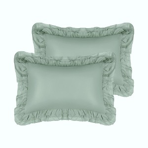 Unique Bargains Bedding Triple Ruffle Envelope Closure Pillowcases 20" x 30" 2 Pcs - 1 of 4
