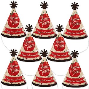 Big Dot of Happiness Rosh Hashanah - Mini Cone New Year Hats - Small Little Party Hats - Set of 8 - 1 of 4