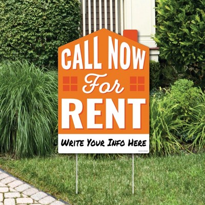 Big Dot of Happiness Now For Rent - Real Estate Welcome Yard Sign