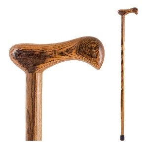 Brazos Twisted Brown Wood T-Handle Cane 37 Inch Height - 1 of 4