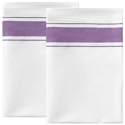 Unique Bargains Hotels Restaurants Home Cotton Absorbent Linen Kitchen Towels Sets 20" x 28" 2 Pcs