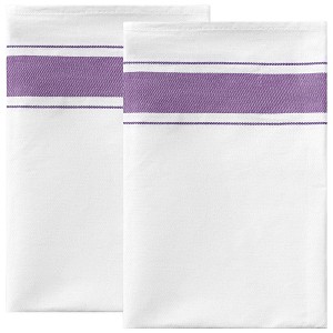 Unique Bargains Hotels Restaurants Home Cotton Absorbent Linen Kitchen Towels Sets 20" x 28" 2 Pcs - 1 of 4