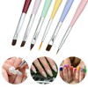 Unique Bargains Acrylic Dotting Painting Drawing Nail Art Liner Brushes  Purple 1 Pc : Target