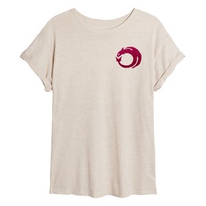 Women's - How To Train Your Dragon - Dragon Grid Oversized Graphic T-Shirt - 1 of 4