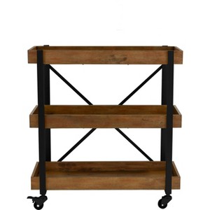 Riley 3-Tier Bar Cart - Adore Décor - 1 of 4