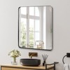 FURNIinspire Metal Frame Rectangle Mirror Crystal Clear Reflections Bathroom Vanity Bedroom Wall Decor, Black, 36"*30"*1.2" - 4 of 4