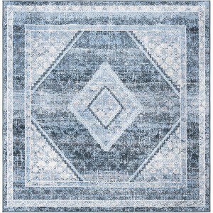 Unique Loom Kamala Washable Collection Area Rug - Medaillon - 1 of 4