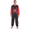 Marvel Avengers Spider-Man Adult Fleece Zip Up Pajama Coverall - 2 of 4