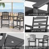 Decksplore 2-Pack HDPE Tall Back Chairs with Connecting Tray & Patio Footrest All-Weather Outdoor Use - 2 of 4
