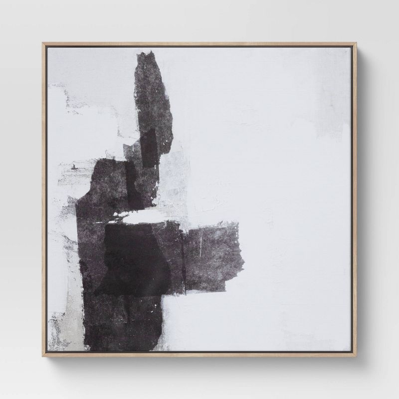 (Set of 2) 24&#34; x 24&#34; Framed Canvas Black - Threshold&#8482;, 5 of 14