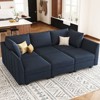 Belffin 6-Piece Modular Sleeper Sectional with Storage & Reversible Chaise – Velvet Convertible Sofa Bed - 3 of 4