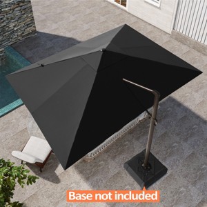 Pellebant Luxury 10'x 13'  Patio Cantilever Offset Umbrella UV30+ Outdoor Shade Canopywith 360-degree Rotation  5 Heights Adjustable - 1 of 4