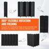 VEVOR 6 Panel Room Divider, Hand-Woven Folding Privacy Screens with Hinges, Portable and Freestanding Partition Room Dividers and Wall Divider,Black - 4 of 4