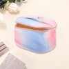 Unique Bargains Crocodile Pattern Oval Makeup Bag Pink Blue 1 Pc - 3 of 3