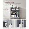 VASAGLE Bathroom Cabinet, Slim Bathroom Storage Cabinet, Toilet Paper Holder and Brush Compartment, Sliding Doors, Adjustable Shelves, - 3 of 4