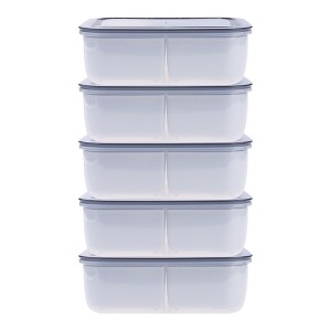 REGALWOVEN Leakproof Plastic Meal Prep Airtight Food Storage Containers 5 Packs 8"x 5.9"x 2.6" - 1 of 4