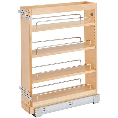 Rev-a-shelf 4fsco Kitchen Food Storage Container Organizer Soft Close For  Cabinets With Dividers, And Blumotion Slides, Natural : Target
