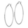 Black Bow Jewelry 1.25mm Sterling Silver Polished Round Hoop Earrings, 40mm (1 1/2 in) - 2 of 4