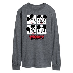 Men's - Disney - Mickey Grid Long Sleeve Graphic T-Shirt - 1 of 4