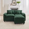 HYLEORY 78 in. Chenille Fabric 3 seat Sectional Sofa with Ottoman - 4 of 4