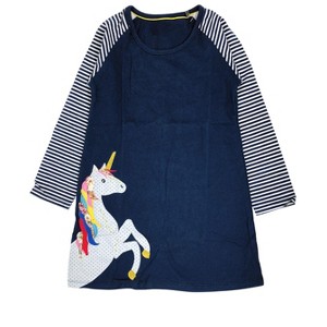 Wrapables Girls Casual Print Cotton Dress - 1 of 4
