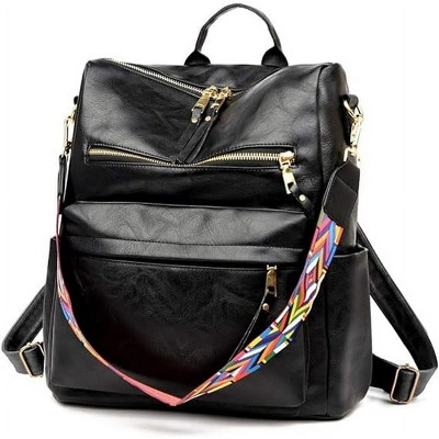 MaseiKar Leather Backpack Purse For Women Convertible Ladies Fashion Casual Large School Shoulder Bags