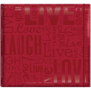 MBI Gloss Post Bound Album 12"X12"-Live, Love & Laugh - Red - 1 of 1