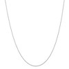 Black Bow Jewelry 0.6mm, 14k White Gold, Cable Rope Chain Necklace - 3 of 4