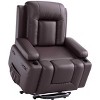 Power Lift Recliner Chair with Heat & Massage, Electric Adjustable PU Leather Recliner for Elderly, Remote Control, Side Pocket, Comfortable Support - 2 of 4
