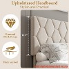 TWIN XL/Twin/Full /Queen/King Upholstered Bed Frame Heavy-Duty Platform Bed Frame w/ Upholstered Headboard and Strong Wood Slats - 4 of 4