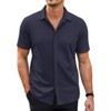 COOFANDY Mens Short Sleeve Wrinkle Free Shirt Casual Button Down Shirt Summer Dress Shirt - 2 of 4